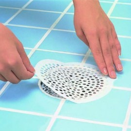 Bonster Bath Drain Filter, Hair Tritori, Set of 10 x 10, Collect, Peel and Stick Type, Easy to Clean, Easy to Clean, Round, Diameter 5.9 inches (15 cm)