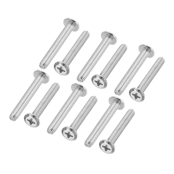 PATIKIL Pan Head Phillips Screws, 16 Pack M6-1 x 40mm
