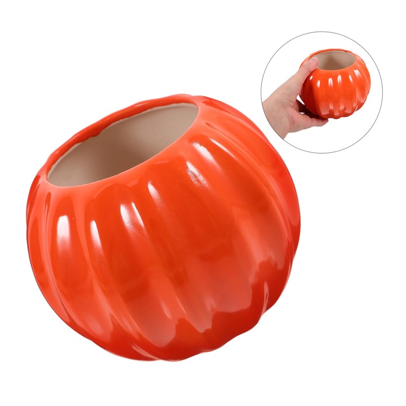 Gatuida Ceramic Pumpkin Shape Vase for Home Decor Artistic Modern
