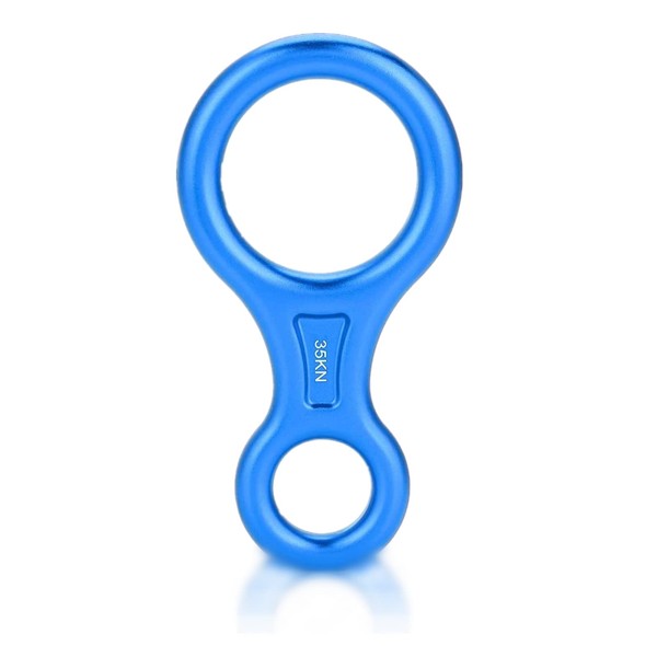 Climbing & Climbing Figure 8 Rope Descender Rappelling Rope Rescue Lock/Ring Connector Safety Rescue Aluminum Alloy 35KN Blue