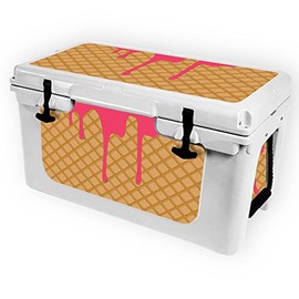 MightySkins (Cooler Not Included) Skin Compatible with RTIC 45 Cooler (2017 Model) - Ice Cream Cone | Protective, Durable, and Unique Vinyl Decal wrap Cover | Easy to Apply | Made in The USA