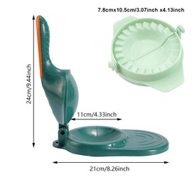 Dough Presser Dumpling Skin Maker with 3Pcs Dumpling Press Molds, Press Chinese Dumpling Skin Tool, Manual Dumpling Wrapper Presser for Making Chinese Dumpling Pie Ravioli Empanadas Sugar Pancakes