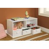 Stackable 5 Shelf Storage Organizing Cubby with 3 Fabric Baskets