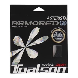 TOALSON 733060K Tennis String, Single String, Asterista Armored, 130, Black