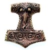 Kiss of Leather Thor's Hammer Pendant Bronze No. 57, Bronze,