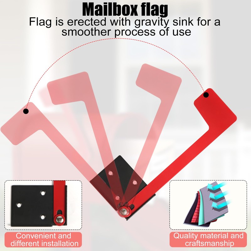 NQEUEPN Red Mailbox Flag, Professional Replacement Flag for Mailbox, No