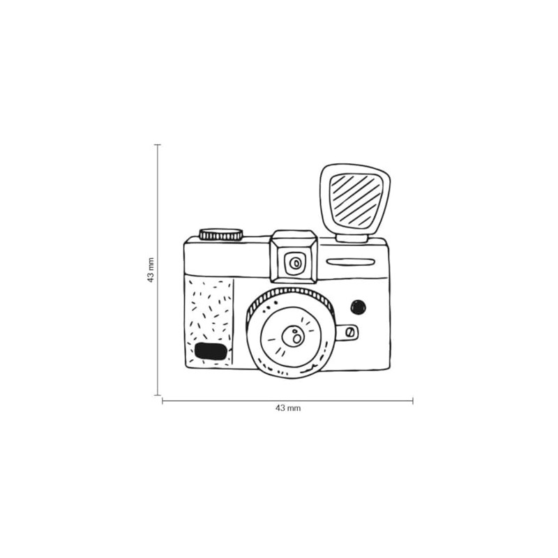 May and Berry Wooden Stamp Camera 45 x 45 mm