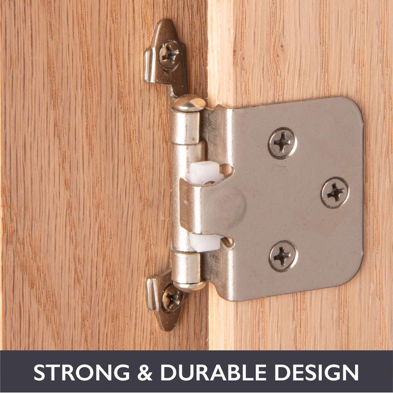 Self Closing Cabinet Hinges Satin Nickel, 50 Pack - Variable