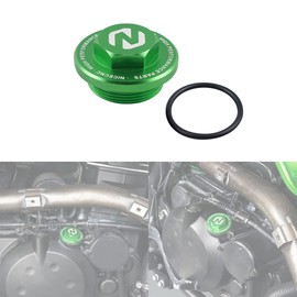 NICECNC Green Engine Oil Filler Cap Cover Plug Compatible with Kawasaki KLR650 2007-2018,KLX110L 2010-2021,KLX110 2002-2021,NINJA 250R 2001-2012,NINJA 300 2013-2017,VERSYS-X 300 2017-2020