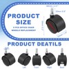 PATIKIL Office Chair 2" Replacement Wheels 8 Pack Nylon Executive