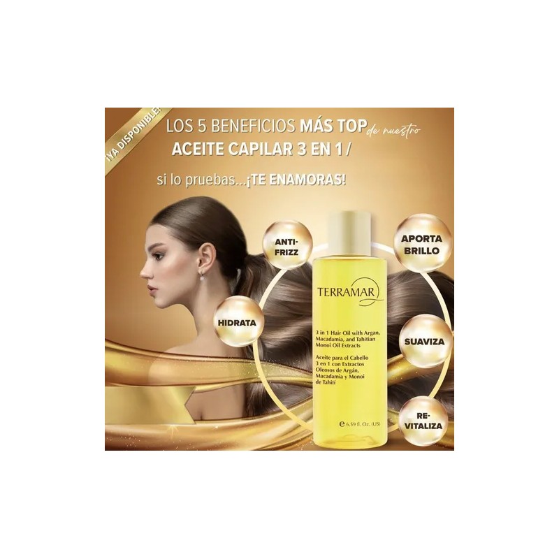 Aceite Cabello 3 En 1 Anti Frizz Nutrición 98 Ml