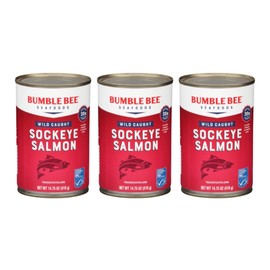 Bumble Salmon Bee Wild Caught Sockeye | Pack Of 3 | 14.75 Oz Per Can | Gluten Free | High Protein | MSC Certified Sustainable Seafood | For Sandwiches Or Recipes | RcTechDistro Bundle Box