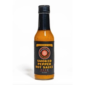 Paulman Acre: Smoked Pepper Hot Sauce (5floz) Apple Smoked Habaneros with Pineapple, Mango and Papaya