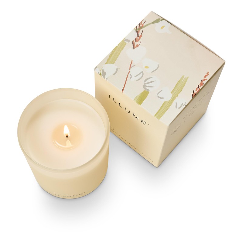 Illume Beautifully Done Refillable Boxed Glass Candle, Isla Lily