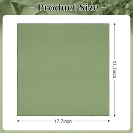 Cloth Napkins Set of 6, 17x17 Inch Soft Cotton Linen Dinner Cloth Napkins, Washable and Reusable Natural Flax Napkins for Home, Kitchen, Dinner, Party, Wedding, Holiday or Events (Sage Green)