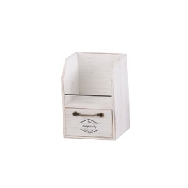 Abitte YA-902-WH Wooden Shelf Boise Rack (White) 6.7 x 6.5 x 9.4 inches (17 x 16.5 x 24 cm)