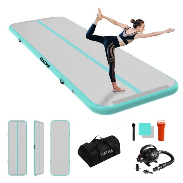 IBATMS Air Tumbling Mat Tumble Track, 4/8inches Inflatable Gymnastics Air
