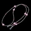 YuanHolumid Pink Reading Eyeglass Cord Holder Beaded Sun Glasses Chain