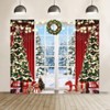 Christmas Backdrop Xmas Tree Window Winter Forest Snow 10x8ft