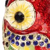 Metal Trinket Box Owl Shape Shiny Exquisite Zinc Alloy Jewelry