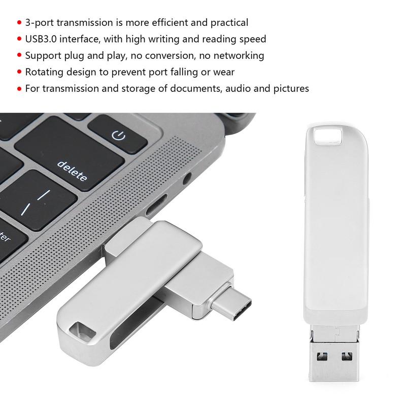 Yvonne U Disk OTG 3‑Port Flash Drive USB3.0 High Writing