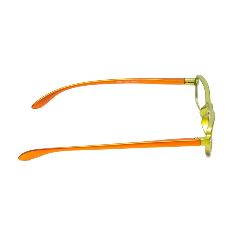 Calabria 837 Womens Metallic Reading Glasses +0.75 Lime Vibrant Crystal