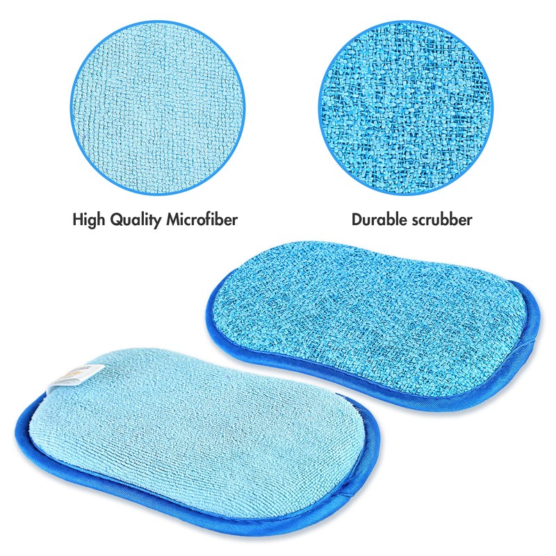 Paquete de 6 esponjas multiusos para cocina, 6 colores, esponja