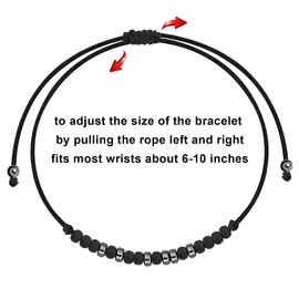 ENSIANTH Strength Morse Code Bracelet, Inspirational Bracelet, Encouragement Gifts, Graduation Gifts, Friendship Gifts for Women, M, Stainless Steel, Stainless Steel