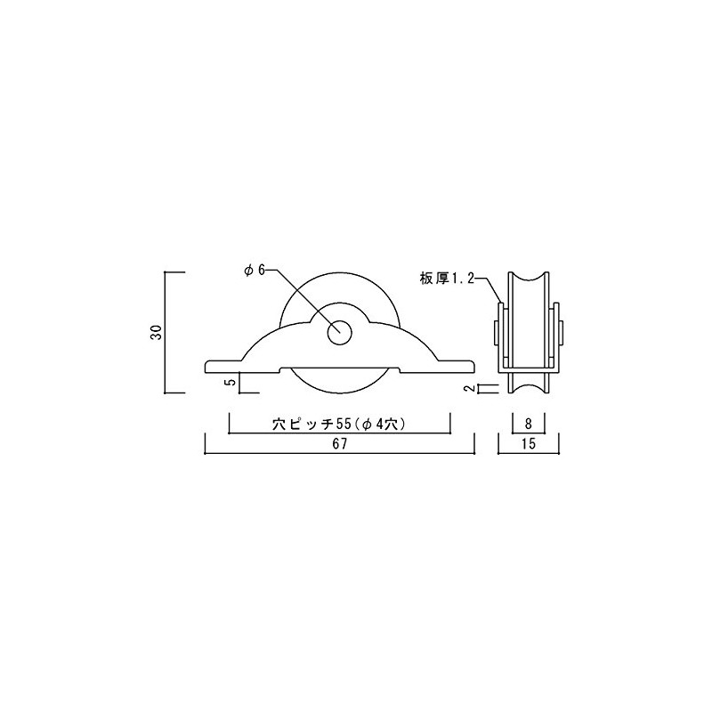 Corona Seisakusho Soundproof Door Wheel, 30 Circuits, Pack of 12