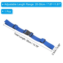 PATIKIL Backpack Belt Strap, Polyester Webbing Adjustable Replacement Waist Strap with Quick-Release Buckle for Bag Outdoor Hiking Cycling, Blue