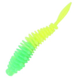 Major Fish Zlotty 7-Piece Rubber Fish Bass Trout Garlic Chartreuse Lime UV