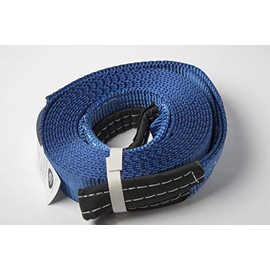 HiGear 2" X 20', 6.5 Ton 2 Inch X 20 Ft. Polyester Tow Strap Rope 2 Loops 14,000lb Towing Recovery by Alfa Wheels (Blue, 2in 20ft 2x20)