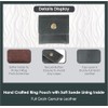 TheAntiq Estuche para Anillos de Cuero de Grano Completo, Porta