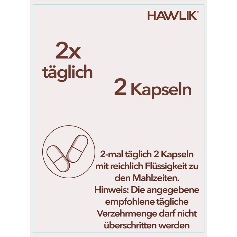 HAWLIK Vital Mushrooms Organic Agaricus Extract + Powder Capsules -