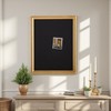 SOFE 21x27 Gold Wood Framed Linen Bulletin Board, Black Pin