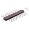 Umo Lorenzo Premium Wooden Necktie and Belt Hanger, Walnut Wood