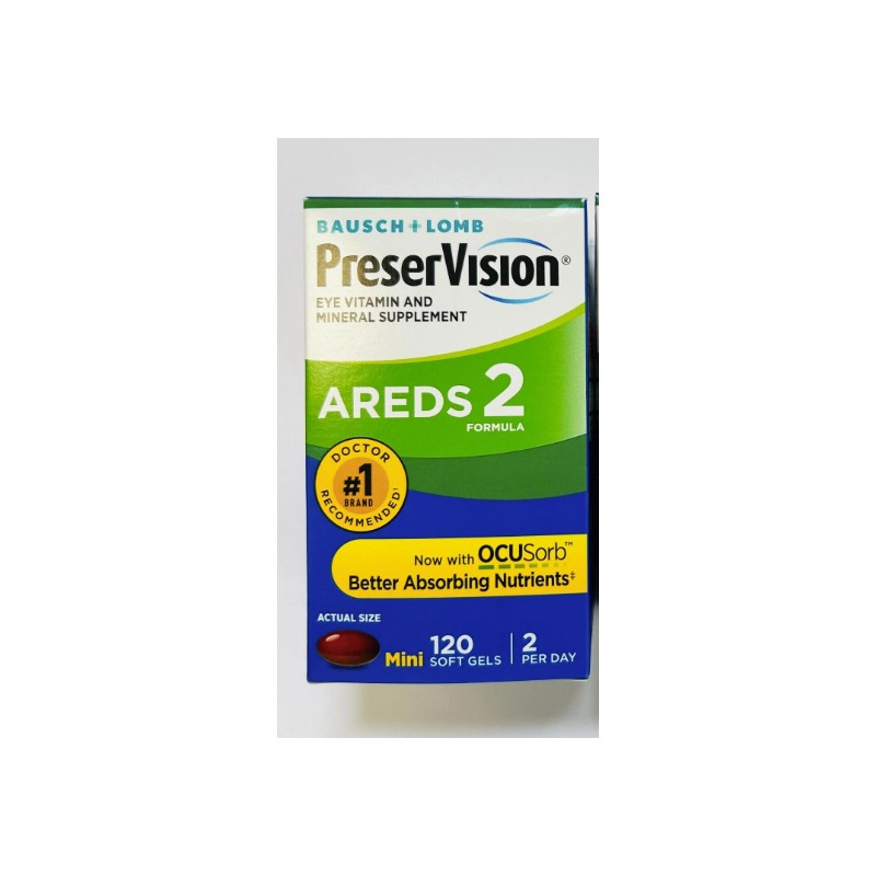 Bausch+Lomb PreserVision AREDS 2 Formula 120 Softgels Total Exp 06/2026+