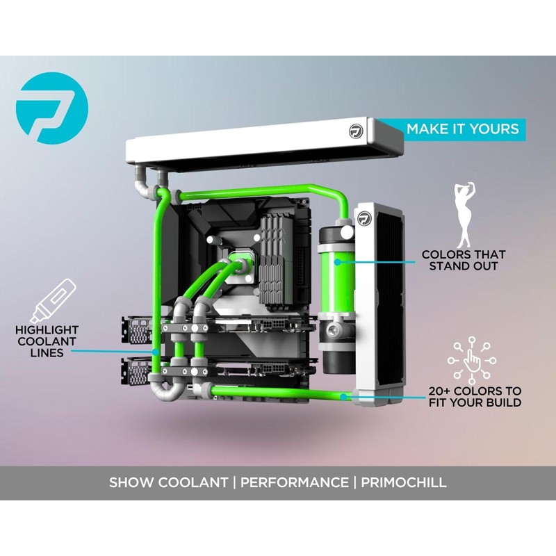 PrimoChill Opaque - Computer WaterCooling Show Coolant, Solid/Non-Transparent, Full Protection,