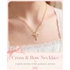 Shonyin Christian Cross Bow Necklace for Girls, Confirmation Gift for