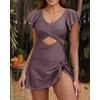 Yonique Women Swimsuits with Skirt - One Piece Tummy Control