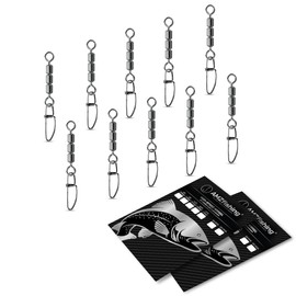 AMZfishing 10 x High-Speed Swivels with Crosslock | Triple Swivel | Fishing Swivels | Trout Swivels | Fishing Accessories | Trout Bait | Swivel Assortment | Fishing Swivels | Fishing Accessories (10,