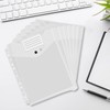 Pack of 12 A4 Document Wallets, Transparent Plastic Portfolio Folders