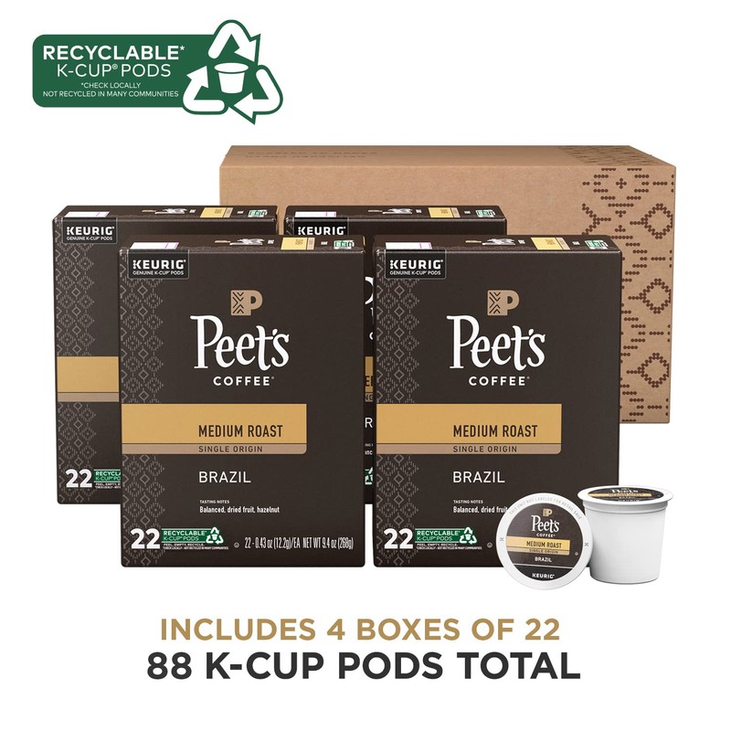 Peet's Coffee, Medium Roast K-Cup Pods for Keurig Brewers -