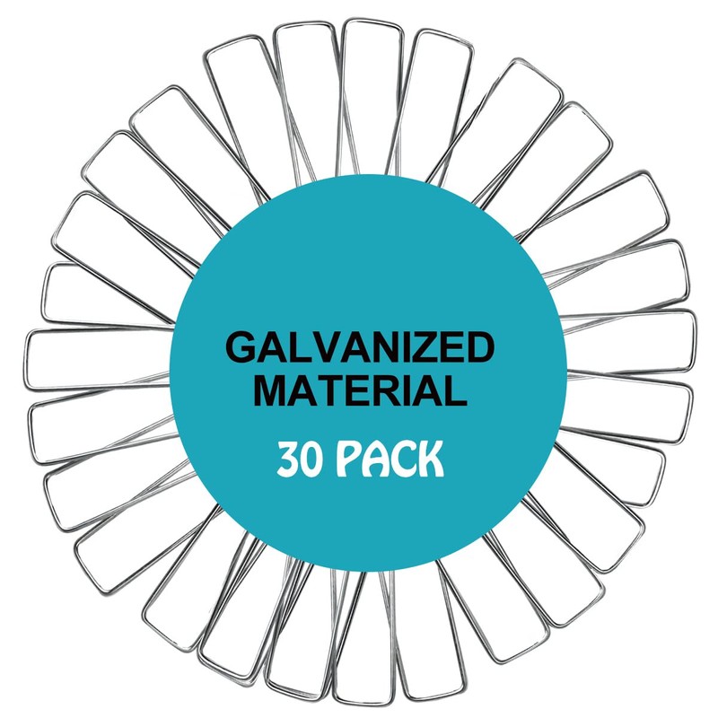 AMRITA Stakes for Garden Hose 30 Pack，Galvanized Soaker Hose Grounding