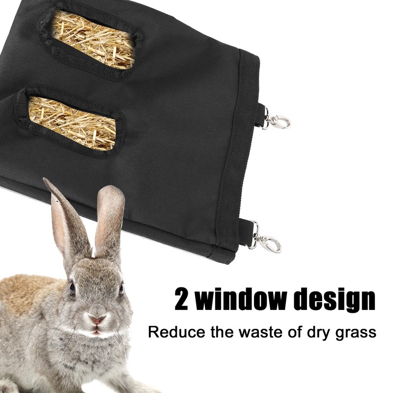 Rabbit Feeder Bag 600D Oxford Fabric Hanging Feeding Device Supply