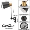 Dimmable Wall Lamp with Plug in Cord, ENCOMLI Plug in