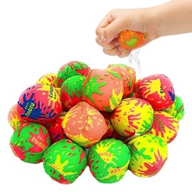 30Pcs Reusable Water Balloons – 5CM Soft Cotton Water Bombs for Kids, Splash Balls for Pool, Beach, Outdoor Water Games, Summer Party Favors, Water Fight Toys