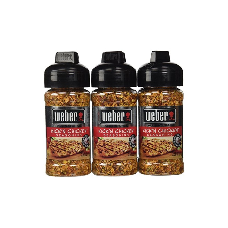 Weber Grill Seasoning Kickn Chicken, 2.5-Ounce (Pack of 6)