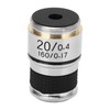 Microscope Objective Lens 20X Brass Chrome Plated RMS Interface Microscope