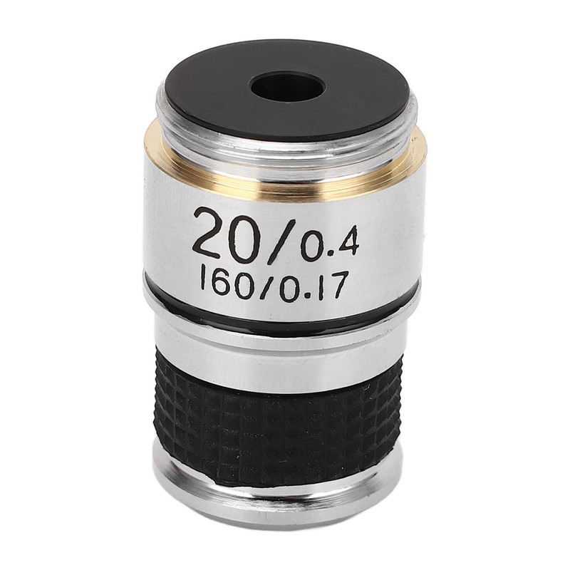 Microscope Objective Lens 20X Brass Chrome Plated RMS Interface Microscope